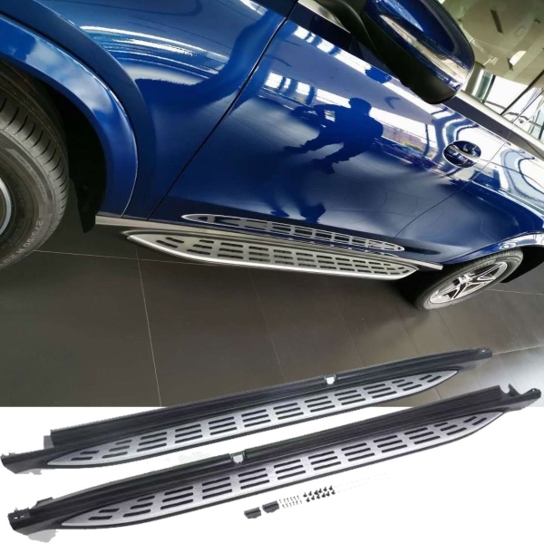 Alu Trittbretter mit Anti-Rutsch Noppen - Side Steps passt für Mercedes X167 GLS